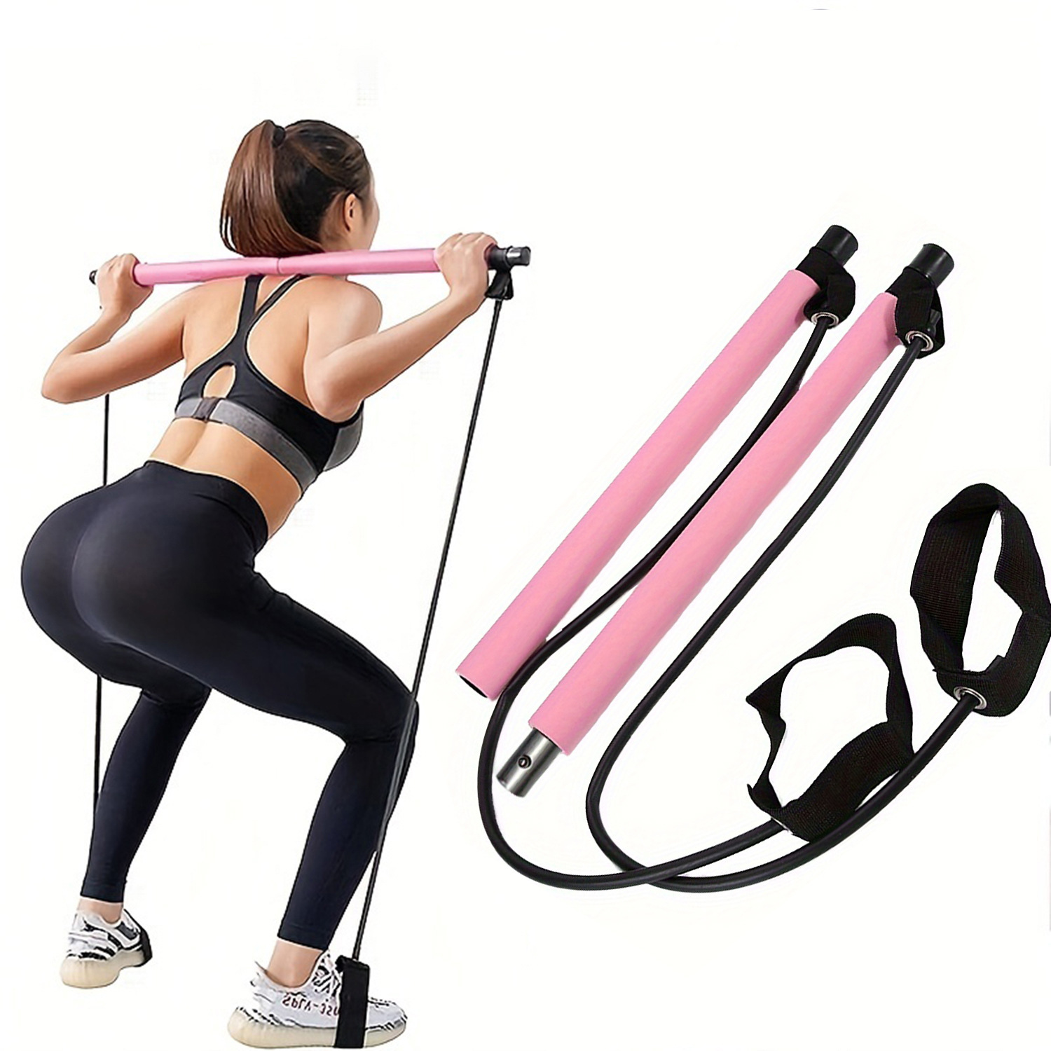 Pilates Yoga Barı - Bar Pilates Multifungsi Kombinasi Alat Fitness